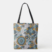  bloempatroon tote bag (Achterkant)