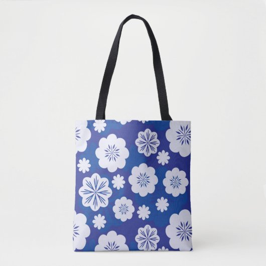 bloempatroon tote bag (Voorkant)