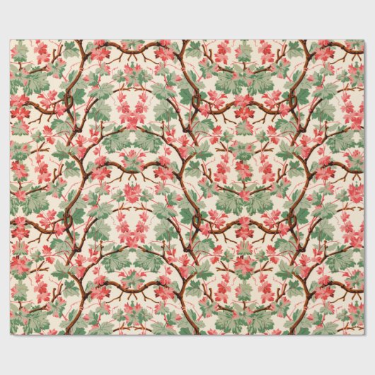  bloempatroon van de 19e eeuw cadeaupapier (Vlak)