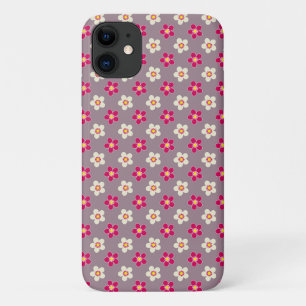 Bloempatroon van karmozijnrode en witte bloemen op Case-Mate iPhone case