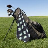 Bloempatroon van Lotus Water Lily Golfhanddoek (Groen)