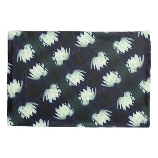 Bloempatroon van Lotus Water Lily Kussensloop (Achterkant)