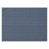 Bloempatroon van marineblauw en koffiebandroes tafelkleed (Voorkant (Horizontaal))