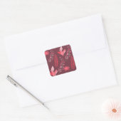 Bloempatroon. Vierkante Sticker (Envelop)