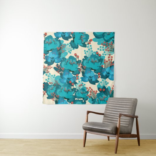  bloempatroon wandkleed (In situ)