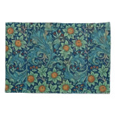Bloempatroon William Morris Rood Geel Blauw Groen Kussensloop (Achterkant-Links)