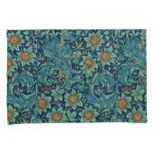 Bloempatroon William Morris Rood Geel Blauw Groen Kussensloop (Voorkant-Rechts)