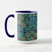 Bloempatroon William Morris Rood Geel Blauw Groen Mok (Links)