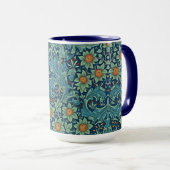 Bloempatroon William Morris Rood Geel Blauw Groen Mok (Voorkant rechts)