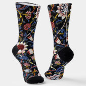 Bloempatroon, William Morris Sokken (Gebogen)