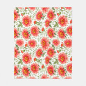 Bloempatroon Zinnia Bloemen Fleece Deken (Voorkant)