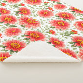 Bloempatroon Zinnia Bloemen Sherpa Deken (3/4)