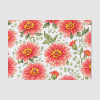 Bloempatroon Zinnia Bloemen Tissuepapier