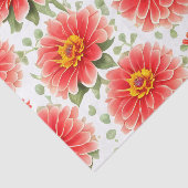 Bloempatroon Zinnia Bloemen Tissuepapier (Detail)