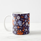 Bloempatroonblauw Koffiemok (Links)