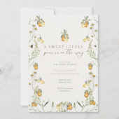 Bloempeer baby shower kaart (Voorkant)