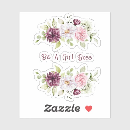  bloempeony "Be a Girl Boss" Vinyl Sticker (Vel)