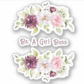  bloempeony "Be a Girl Boss" Vinyl Sticker (Voorkant)