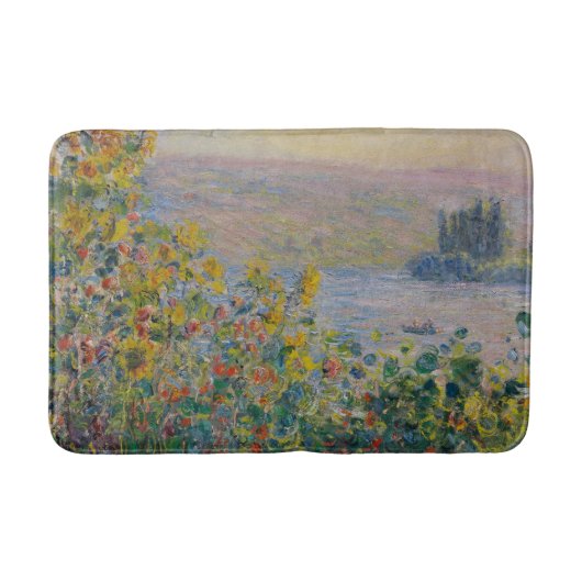 Bloemperken bij Vétheuil, Impressionistisch Landsc Badmat (Voorkant)