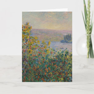 Bloemperken bij Vétheuil, Impressionistisch Landsc Kaart
