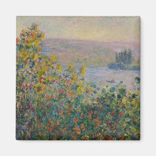 Bloemperken bij Vétheuil, Impressionistisch Landsc Magneet