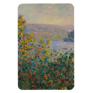 Bloemperken bij Vétheuil, Impressionistisch Landsc Magneet