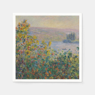 Bloemperken bij Vétheuil, Impressionistisch Landsc Servet