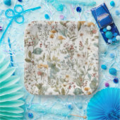 Bloempersen Bloemen Waterverf Papieren Bordje (Feest)