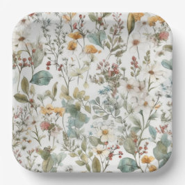 Bloempersen Bloemen Waterverf Papieren Bordje