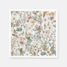 Bloempersen Bloemen Waterverf Servet