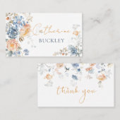 Bloemperzik Blush Blue Plaatskaartje (Voorkant / Achterkant)