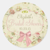  bloemperzik boog Vrijgezellenfeest Ronde Sticker (Voorkant)