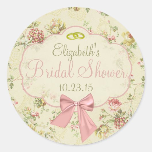 bloemperzik boog Vrijgezellenfeest Ronde Sticker (Voorkant)