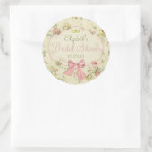 bloemperzik boog Vrijgezellenfeest Ronde Sticker (Tas)