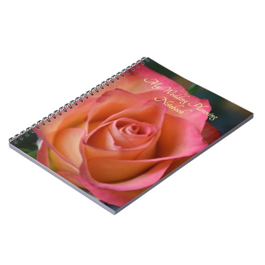 Bloemperzik Roze Rose  Notitieboek (Linkerzijde)