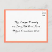 Bloemperzik Sinaasappel RSVP Wedding Party Respons Uitnodiging Briefkaart (Achterkant)