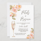 Bloemperzikbloemblaadjes Prosecco QR Code Vrijgeze Kaart (Voorkant)