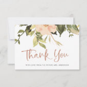  bloempioenen | Elegant Vrijgezellenfeest Bedankkaart (Voorkant)