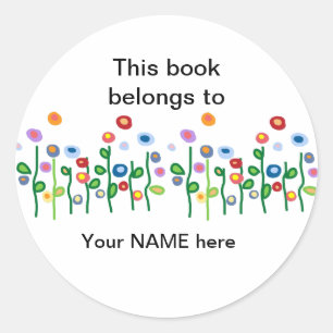  bloemplaat ronde sticker