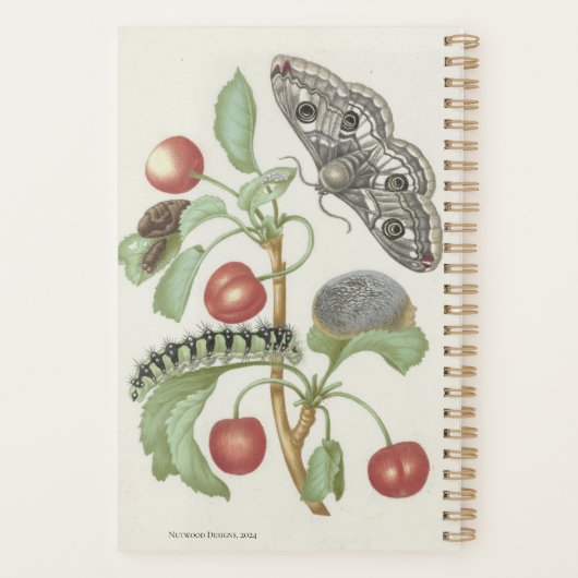  bloemplanner met mot en rups planner (Achterkant)