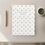 bloemplanner planner<br><div class="desc">Aangepast ontworpen notitieboek van de planner met elegant floreel patroon met gepersonaliseerde naam.</div>
