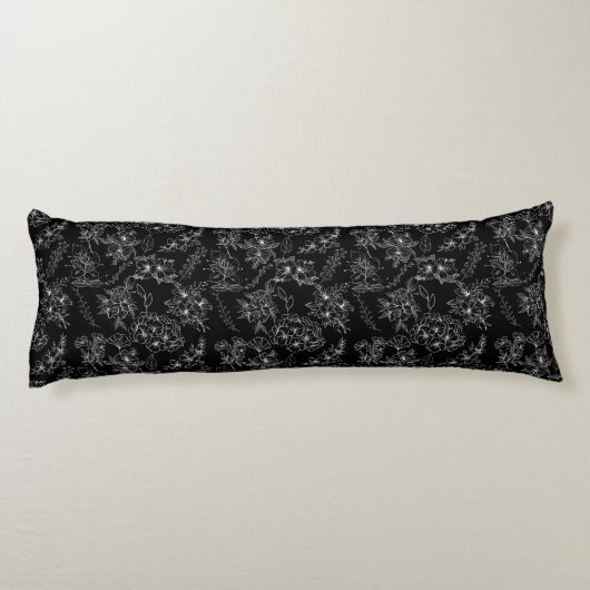 Bloemplattegrond 01b zwart BG Lichaamskussen (Achterkant)