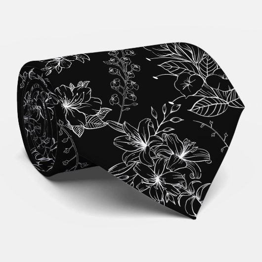 Bloemplattegrond 01b zwart BG Stropdas (Opgerold)