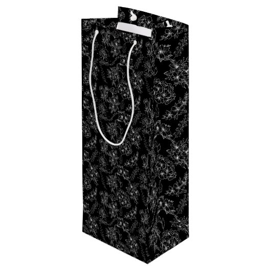 Bloemplattegrond 01b zwart BG Wijn Cadeautas (Achterkant Gekanteld)