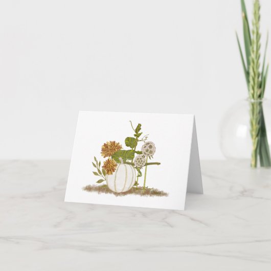 Bloempompoen gevouwen noot Kaart (Voorkant)