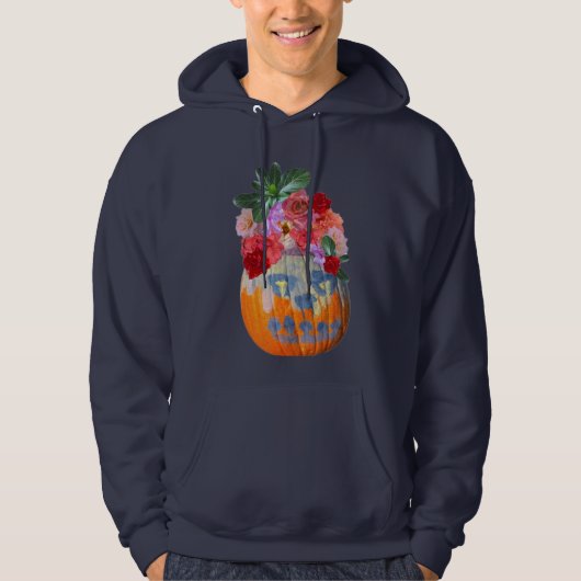 Bloempompoen lange mouw trui hoodie (Voorkant)