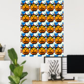 Bloempompoenen en heksen poster (Thuiskantoor)