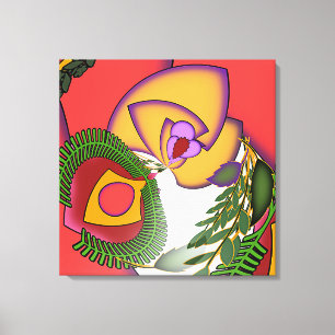 Bloemportret geëxplodeerd canvas afdruk