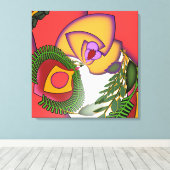 Bloemportret geëxplodeerd canvas afdruk (Insitu (Houten vloer))