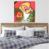 Bloemportret geëxplodeerd canvas afdruk (Insitu (Slaapkamer))